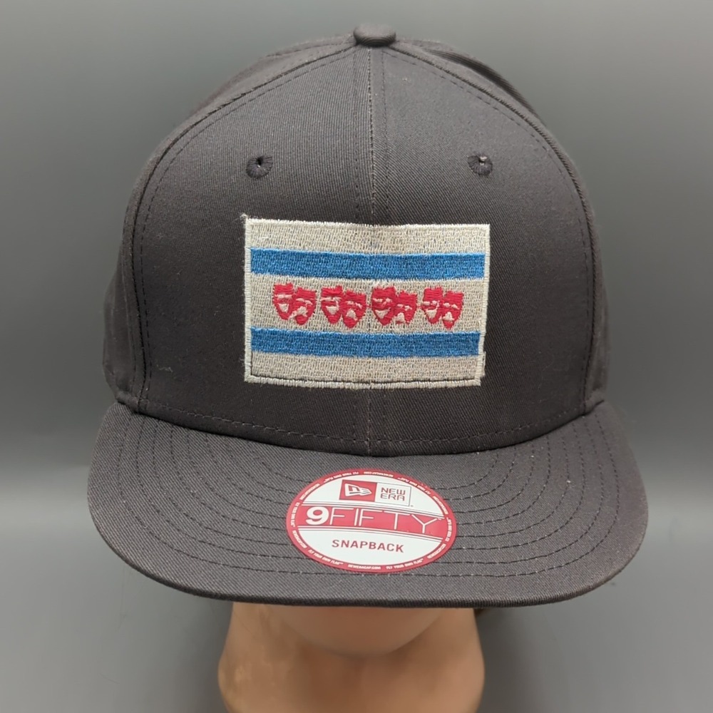 Chicago Flag New Era 9Fifty Trucker Snapback Hat Cap Gray Face Mask OSFM